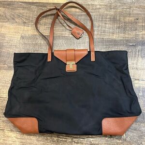 Tory Burch Black and Tan Tote Bag